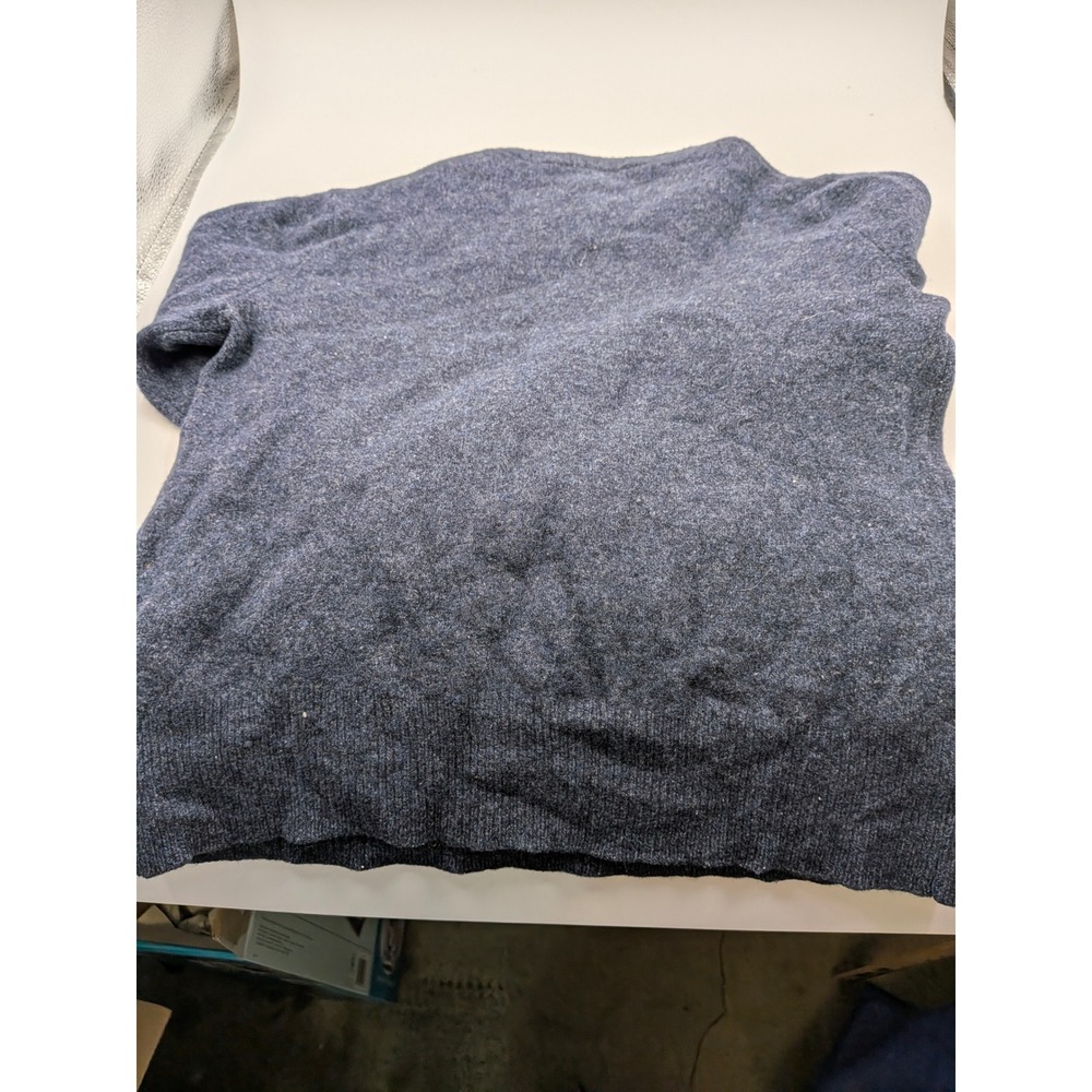 J.Crew 100% Lambs Wool Navy Crewneck Sweater Preppy Coastal Quiet Luxury Small - Picture 7 of 7